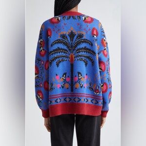 *NWT* FARM Rio Palms paradise cardigan in teal size M